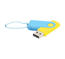 Флешка Designer To Go 2.0 USB 16Gb, желтый/бирюзовый