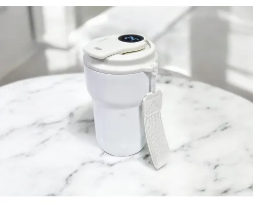 Термокружка Clive с дисплеем, белого цвета