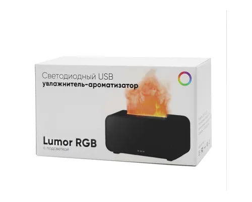 Светодиодный USB увлажнитель-ароматизатор Lumor RGB, черный