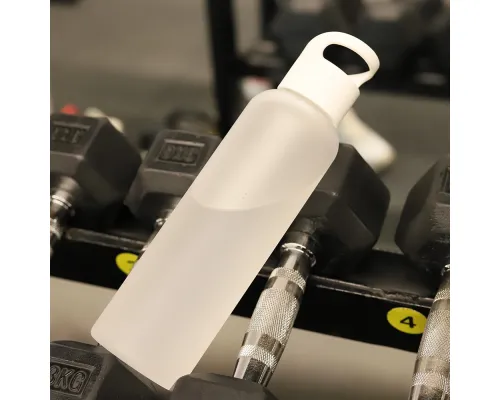 Бутылка пластиковая для воды Sportes (матовая), белая