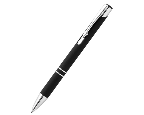 Ручка металлическая Molly софт-тач, черная