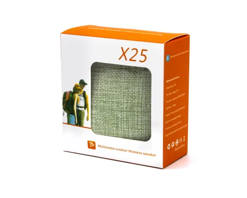 Беспроводная Bluetooth колонка X25 Outdoor (BLTS01), зеленая Беспроводная Bluetooth колонка X25 Outdoor (BLTS01), зеленая