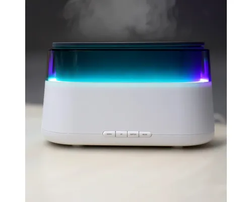 Светодиодный USB увлажнитель-ароматизатор Brava с часами с RGB подсветкой