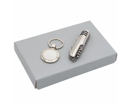 Подарочный набор БАЗИС, серебристый