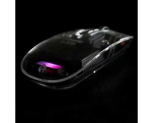 Мышь компьютерная беспроводная прозрачная Crystal, черная