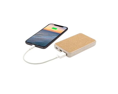 Внешний аккумулятор Cornywa 5000 mAh, натуральный Внешний аккумулятор Cornywa 5000 mAh, натуральный