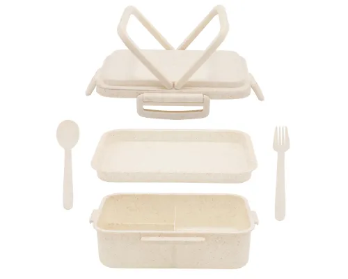 Ланчбокс (контейнер для еды) Inar из пшеничного волокна, бежевый.