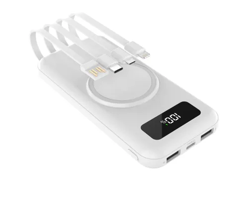 Внешний аккумулятор Authority с беспроводной зарядкой (5W), 10000 mAh, белый