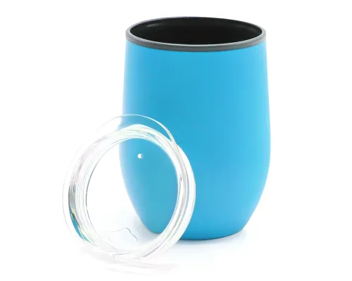 Термокружка Top, голубой полуматовый