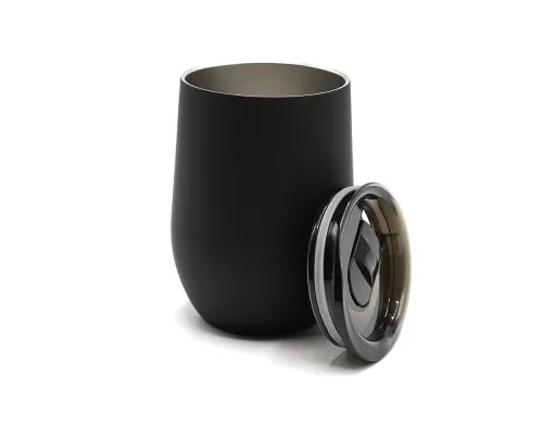 Термокружка с двойной стенкой SOFTO софт-тач, черная