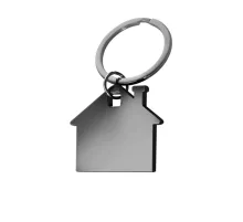 Брелок Дом, металлический, черный