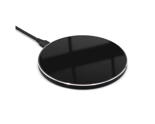Беспроводное зарядное устройство Gravy с подсветкой и гравировкой 15W, черный