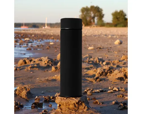 Термос Bronx софт-тач, черного цвета