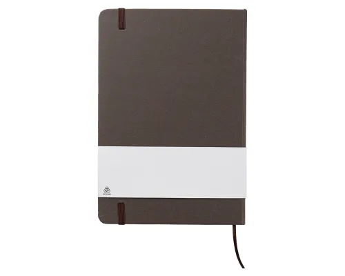 Блокнот из растительного сырья Tutti Frutti в твёрдом переплёте, кофейный