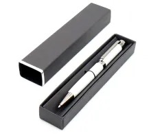 Ручка Senator в коробке Cradle чёрной с серебристым, белая