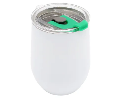 Термокружка с двойной стенкой Coffixx To Go, белая/зелёная