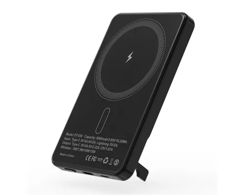 Внешний аккумулятор c беспроводной зарядкой Superb, 5000 mAh, черный