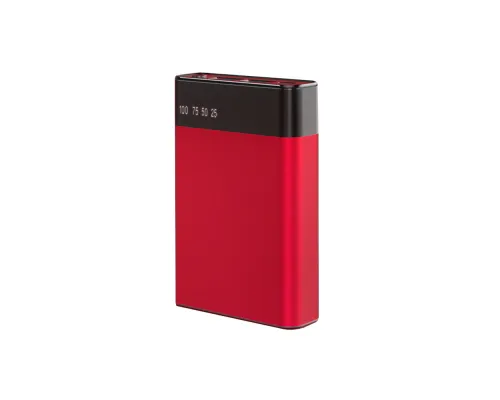 Внешний аккумулятор в металлическом корпусе Apria, 10000 mAh, красный