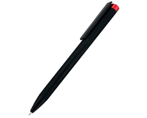 Ручка металлическая Slice Soft софт-тач, красная