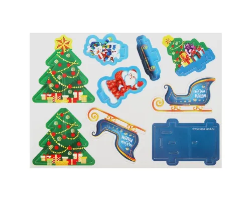 Конструктор фигурки"Сани Деда мороза" 3Д   3564572