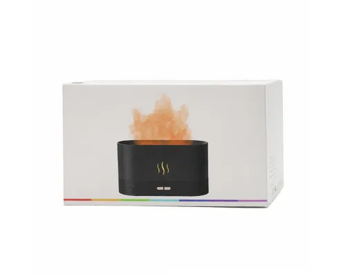 Светодиодный USB увлажнитель-ароматизатор Flame RGB, черный