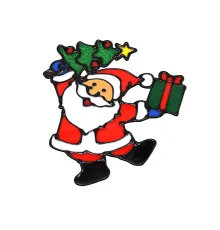 Наклейки на окна (пластиковые) (дед мороз 20*25)