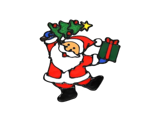 Наклейки на окна (пластиковые) (дед мороз 20*25)