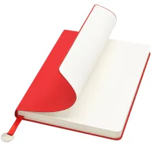 Блокнот A5 Officer в мягком переплёте с металлической биркой, красный