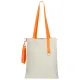 Сумка для покупок White GLOW 325 г/м² с ремувкой, оранжевая