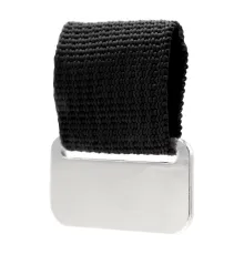 Металлический шильд с цветным ремешком (съёмный), чёрный