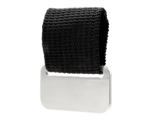 Металлический шильд с цветным ремешком (съёмный), чёрный