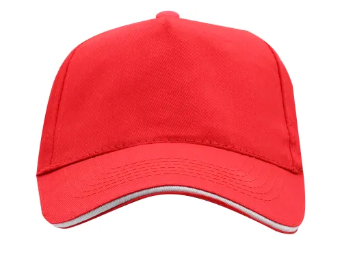Бейсболка 5-панельная ERIS, Красный
