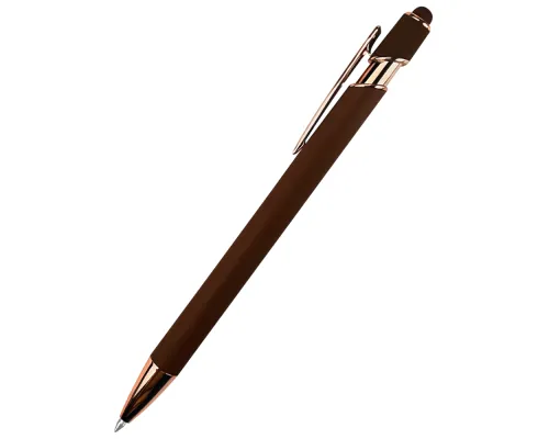 Ручка металлическая Brina софт-тач, бронза