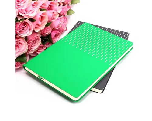 Ежедневник A5 недатированный Esmeralda в мягком переплёте, зелёный с серебристым