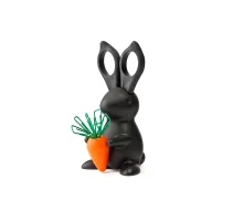 Ножницы и магнит со скрепками Bunny, чёрные