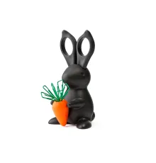 Ножницы и магнит со скрепками Bunny, чёрные