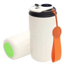 Термокружка Ashly To Go, белая/оранжевая/светло-зелёная