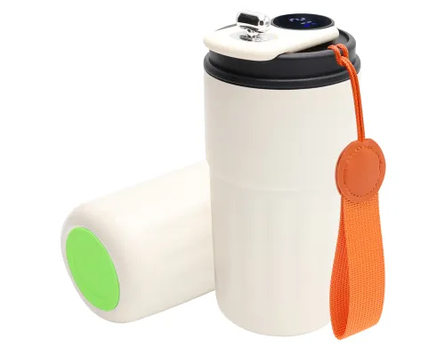 Термокружка Ashly To Go, белая/оранжевая/светло-зелёная