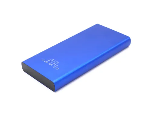 Внешний аккумулятор Höginn в металлическом корпусе, 10000mAh, синий.