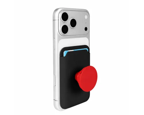 Кастомизированный держатель карт на телефоне CardSocket, чёрный/красный