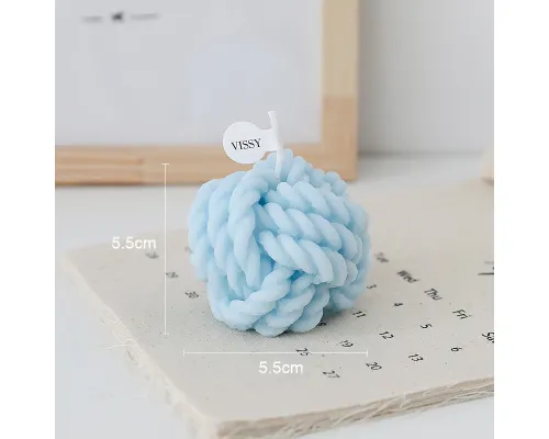 Свеча Бабушкин клубок, голубой