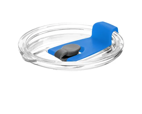 Крышка пластиковая к стакану стеклянному Mango, синяя