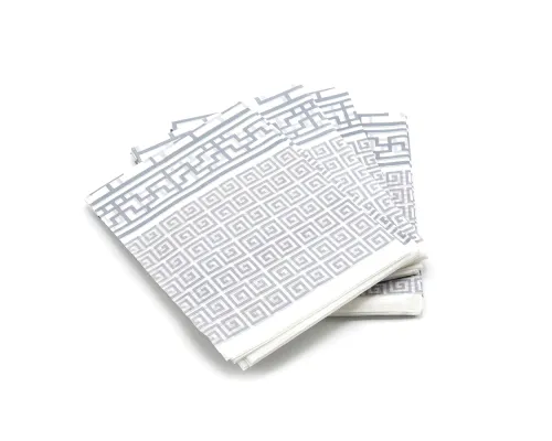 Биоразлагаемая скатерть, бело-серая, набор 5шт