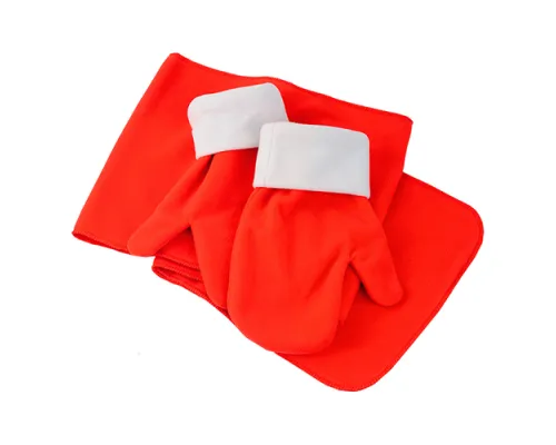 Набор в зимнюю стужу, шапка, шарф, варежки в чехле  529701