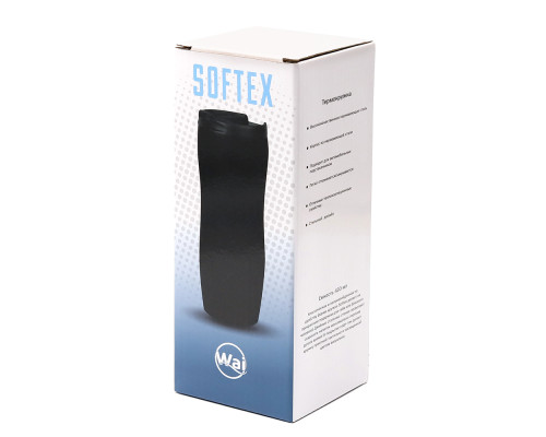 Термокружка с двойной стенкой Softex, черная Термокружка с двойной стенкой Softex, черная