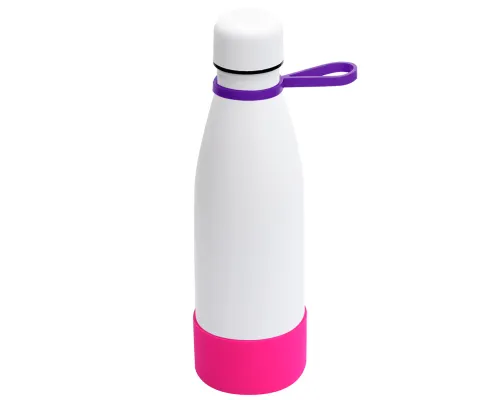 Термобутылка герметичная вакуумная Olivia To Go, белый/фиолетовый/розовый