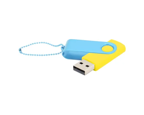 Флешка Designer To Go 2.0 USB 16Gb, желтый/бирюзовый