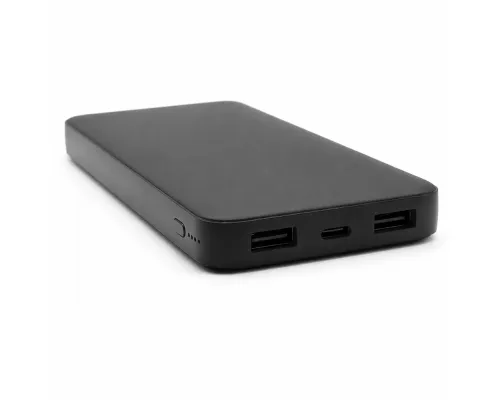 Внешний аккумулятор Polus, 10000 Mah, софт-тач покрытие, черный