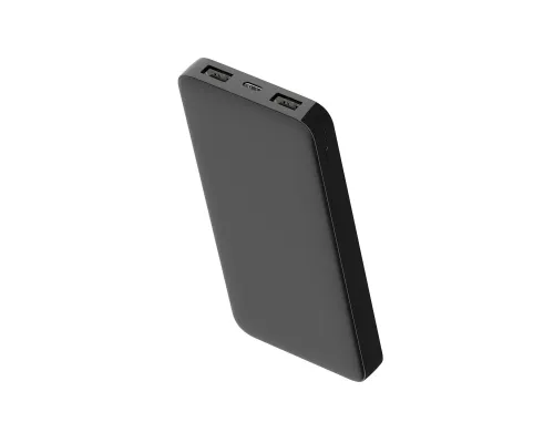 Внешний аккумулятор Polus, 10000 Mah, софт-тач покрытие, черный