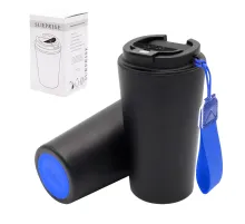 Термокружка Surprise To Go с индикатором, чёрная/синяя